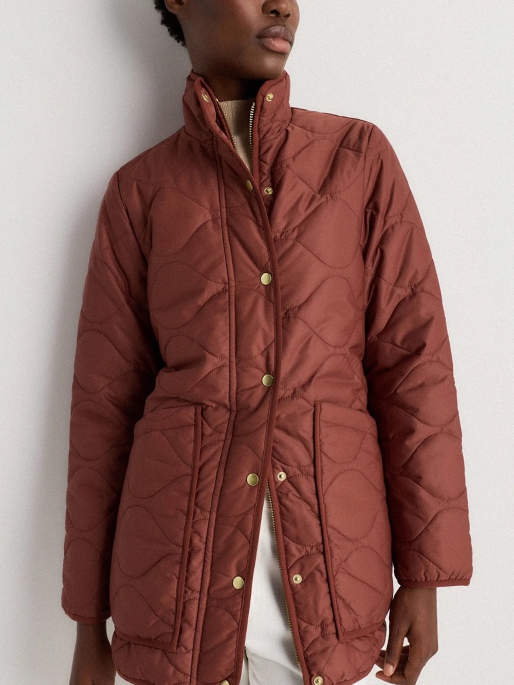 NWT Quince Quilted Rust Women's Jacket